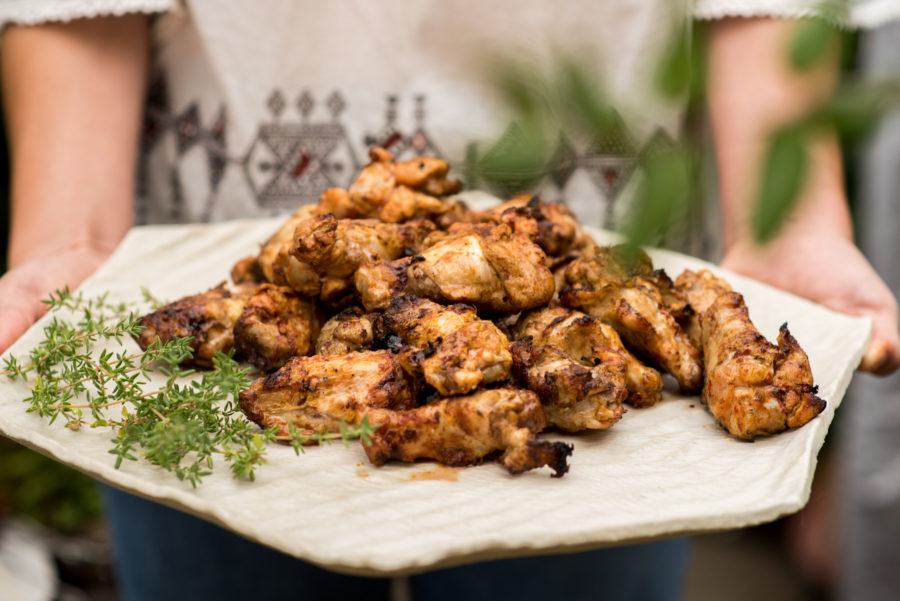 plate of grilled chicken